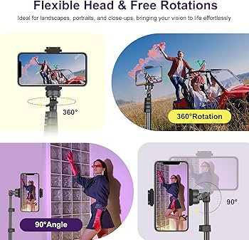 UBeesize Selfie Stick Tripod, 62" Extendable Tripod Stand with Bluetooth Remote for Cell Phones, ... | Amazon (US)