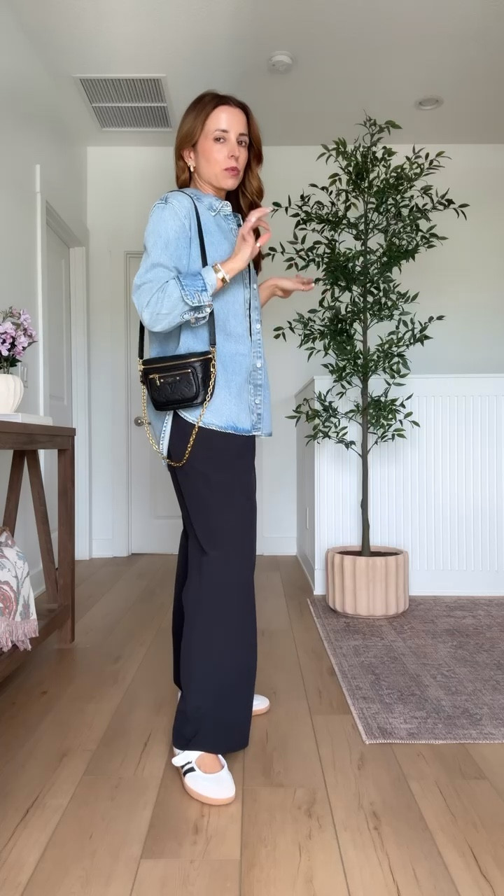 Casual outfit. Spring outfit. Winter outfit.  Mom outfit. What I wore to get a facial! Travel outfit. New soft target oversized denim shirt in XS. Alo suit up trouser pants in XXS - regular length 30” inseam. Adidas samba Jane run a smidge big but I didn’t size up - you can tighten the strap! 


#LTKTravel #LTKootd #LTKgrwm