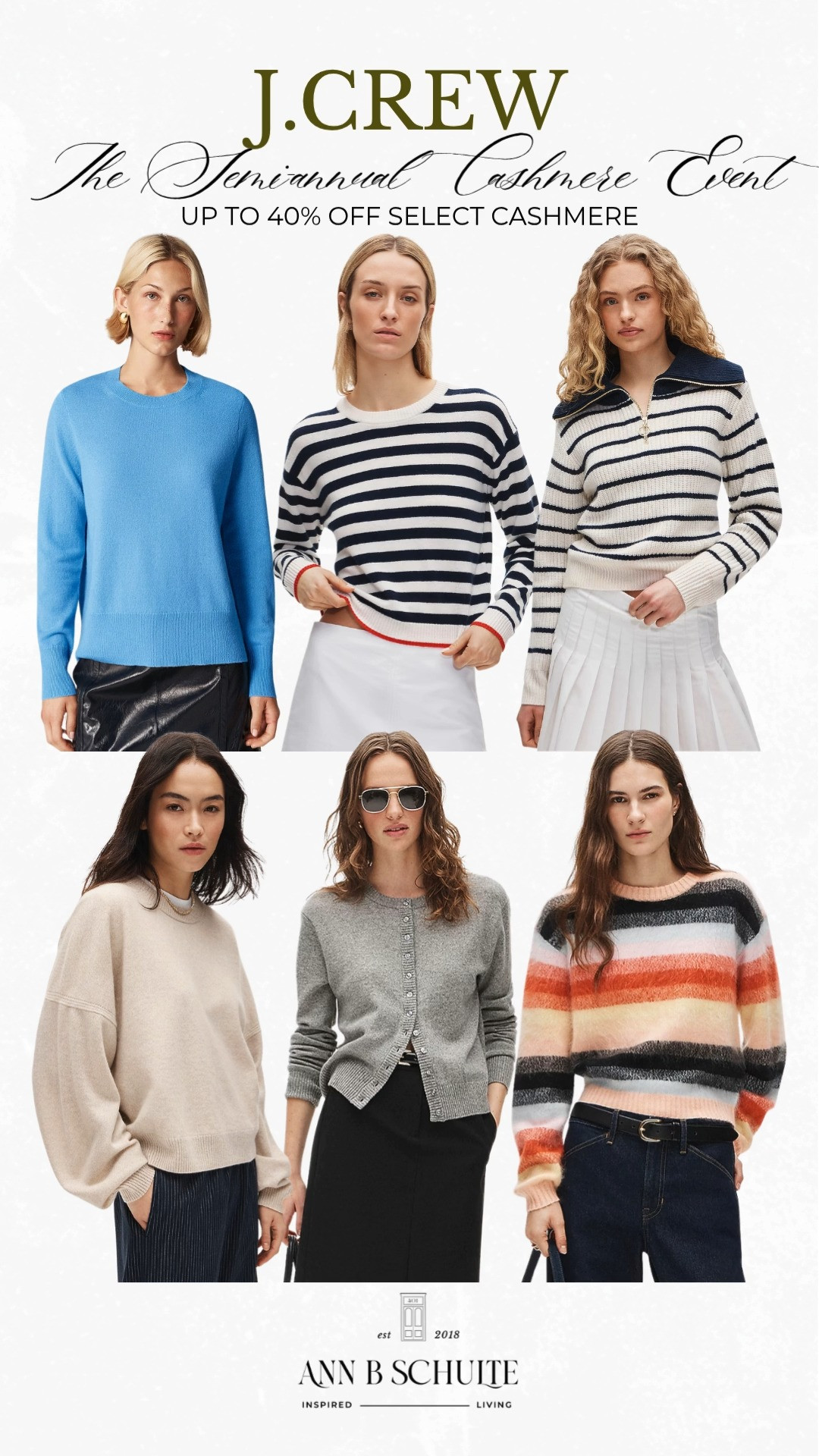 J.Crew Semiannual Cashmere Event is bringing lightweight summer cashmere into the spotlight with up to 40% off select favorites for effortless layering. ☀️🤍🛍️ #JcrewStyle #SummerCashmere #LightweightLayers #ClassicStyle #TimelessFashion #WardrobeStaples #EffortlessStyle #SummerFashion #LTKsale #LuxuryBasics
 

 #LTKootd #LTKSaleAlert