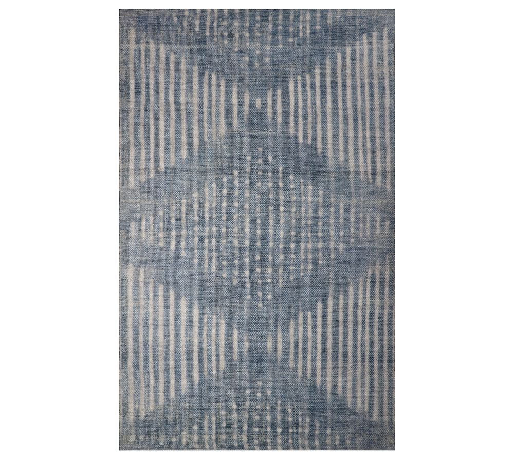 Shibori Eco-Friendly Indoor/Outdoor Rug, 6 x 9', Indigo | Pottery Barn (US)