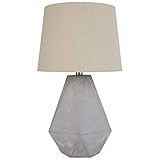 Amazon Brand – Rivet Mid Century Modern Diamond Cut Concrete Bedside Table Desk Lamp With Light... | Amazon (US)