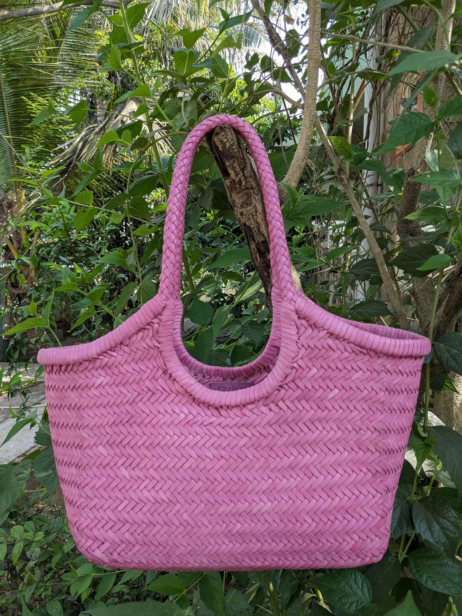 Handwoven Genuine Leather Ladies Hobo Bag - MONALISA - LILAC | Etsy (US)