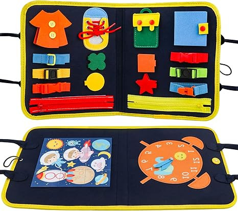 Toddler Toys for 1 2 3 4 Years Old Girls Boys,Busy Board Montessori Toys for 1 2 3 Year Old,Senso... | Amazon (US)