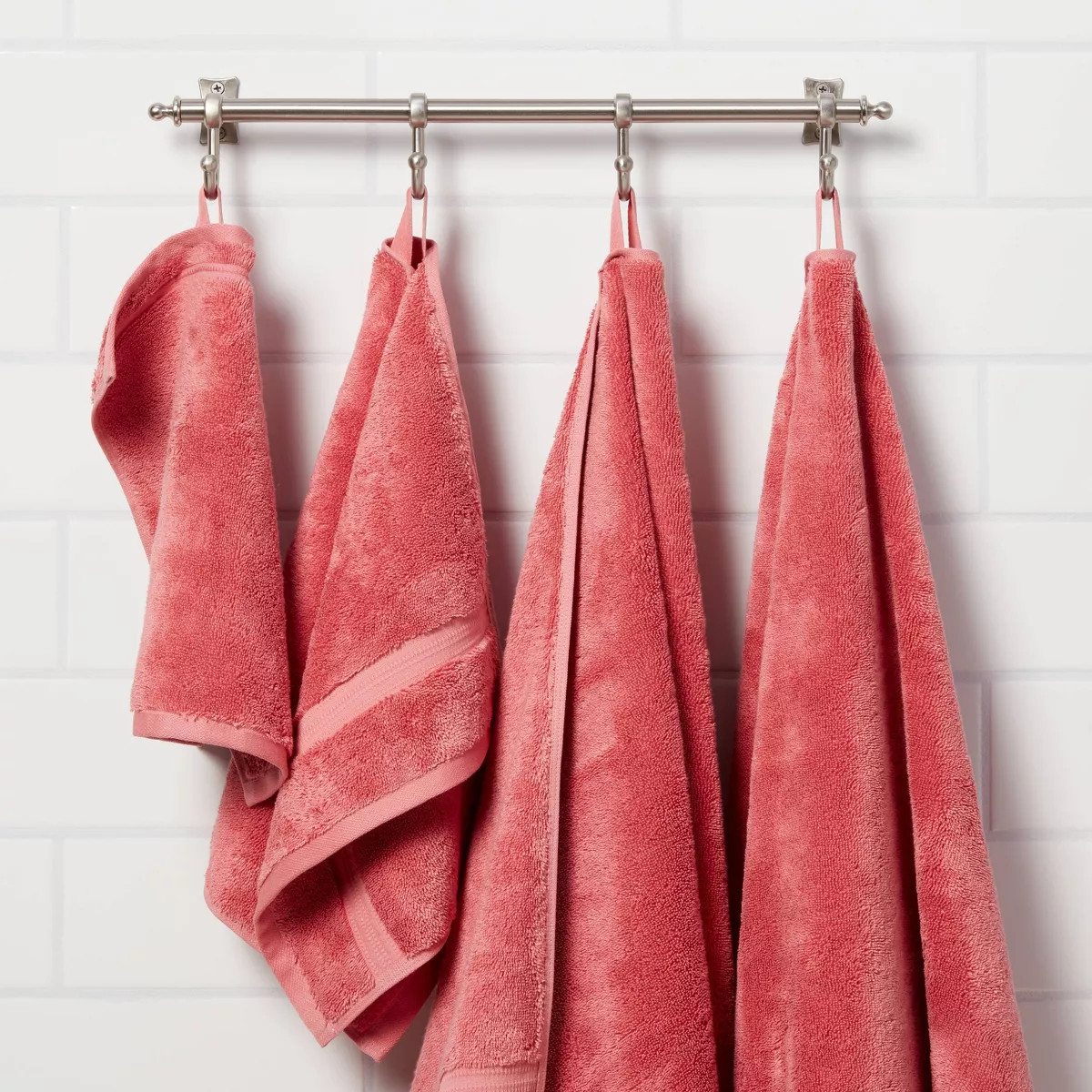 Total Fresh Antimicrobial Bath Towel Rose Pink - Threshold™: Heavyweight Cotton, Low Lint, Mach... | Target