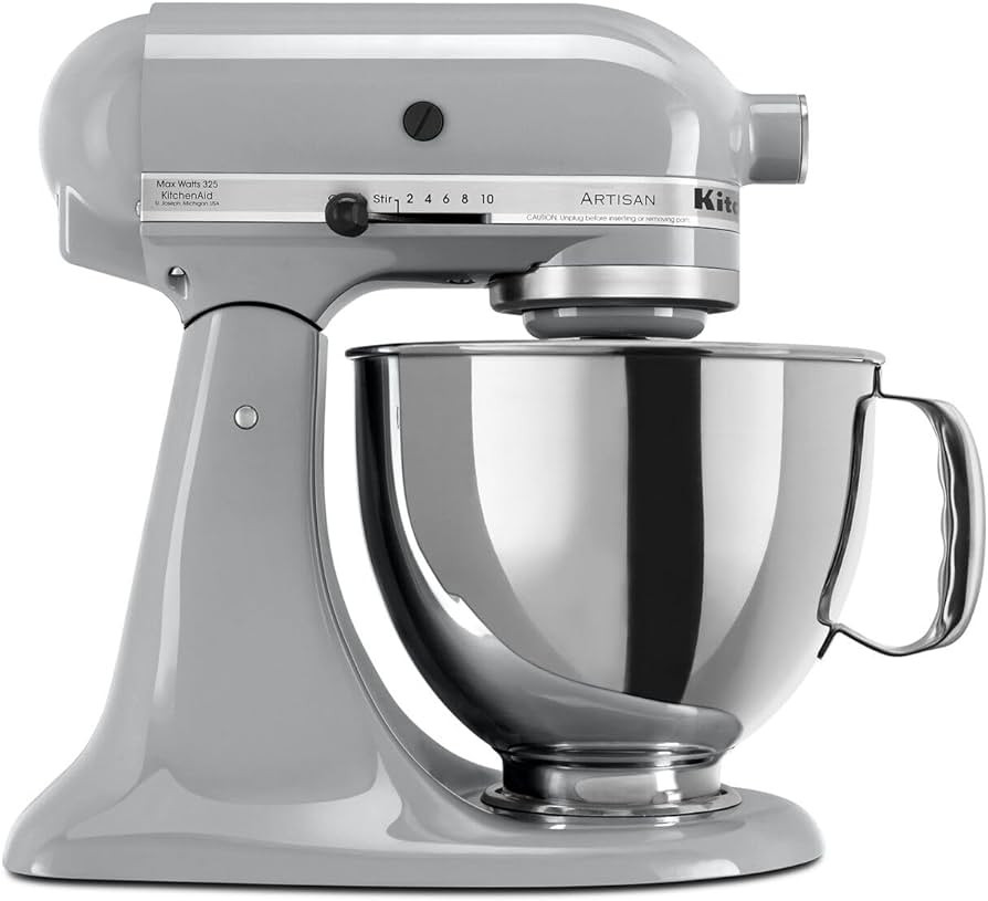 KitchenAid Artisan Series 5 Quart Tilt Head Stand Mixer with Pouring Shield KSM150PS, Metallic Ch... | Amazon (US)