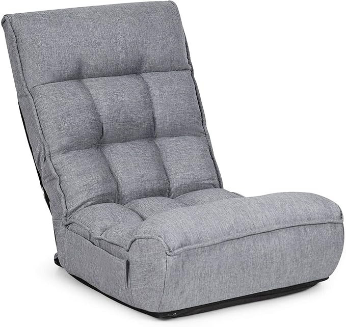 DORTALA Foldable Floor Chair for Adults, Memory Foam Floor Gaming Banana Chair w/ 5-Position Adju... | Amazon (US)