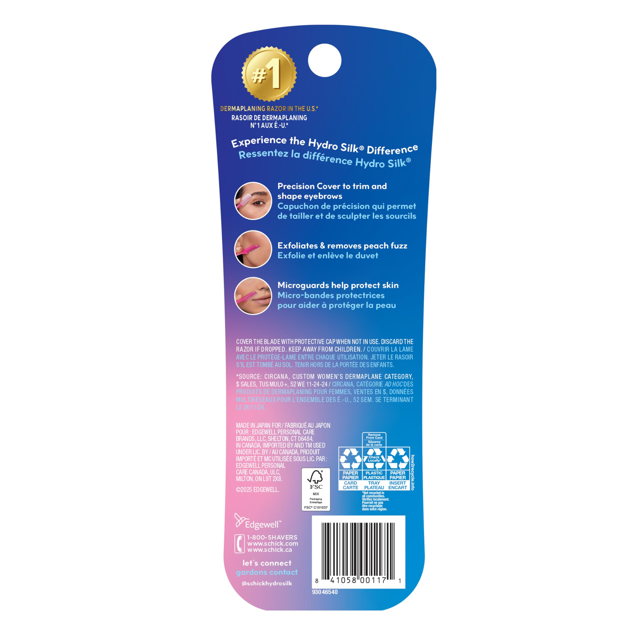 Schick Hydro Silk Touch-Up Razor 3 Count, Pack of 1 | Amazon (US)