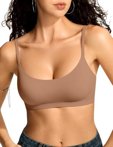 Vertvie Womens Wireless Bralettes Cami Bras Unlined Seamless No Underwire No Padding Scoop Neck C... | Amazon (US)