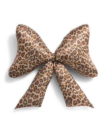 25x24 Realistic Leopard Shaped Bow Shaped Pillow | TJ Maxx