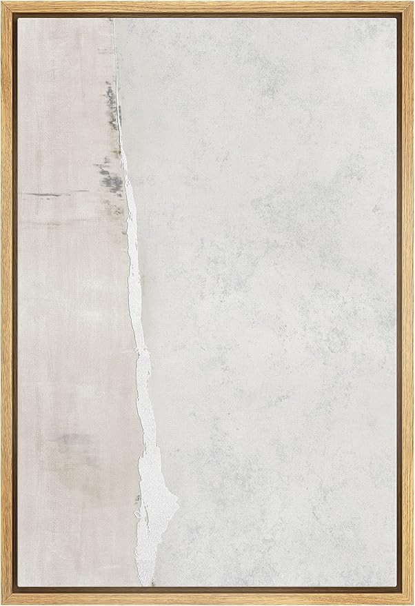 SIGNWIN Framed Canvas Print Wall Art Gray Tan Watercolor Pastel Color Field Abstract Shapes Illus... | Amazon (US)