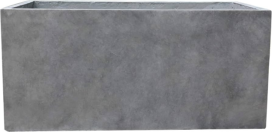 Kante RF0104B-C80021 Lightweight Modern Rectangle Outdoor Planter, 31 Inch Long, Natural Concrete | Amazon (US)