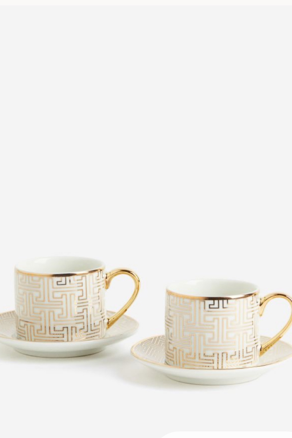 Set of two white and gold espresso cups :) 