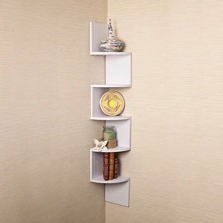 Danya B. Decorative 5-Tier Corner Floating Wall Mount Shelving Unit - On Sale - Overstock - 62942... | Bed Bath & Beyond