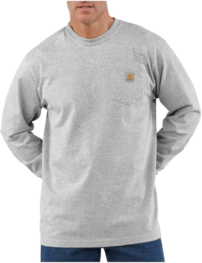 Carhartt Men's Loose Fit Heavyweight LongSleeve Pocket TShirt | Amazon (US)
