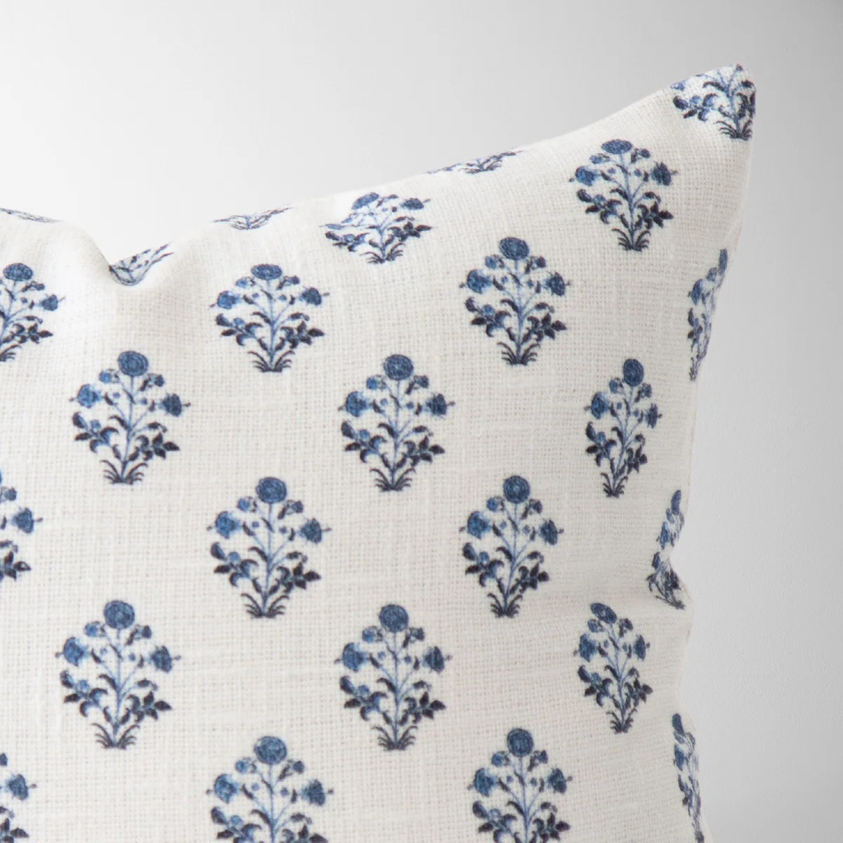 Celeste Mughal Flower Pillow Cover in Blue - 3 Piece Set (Set of 3) | Wayfair North America