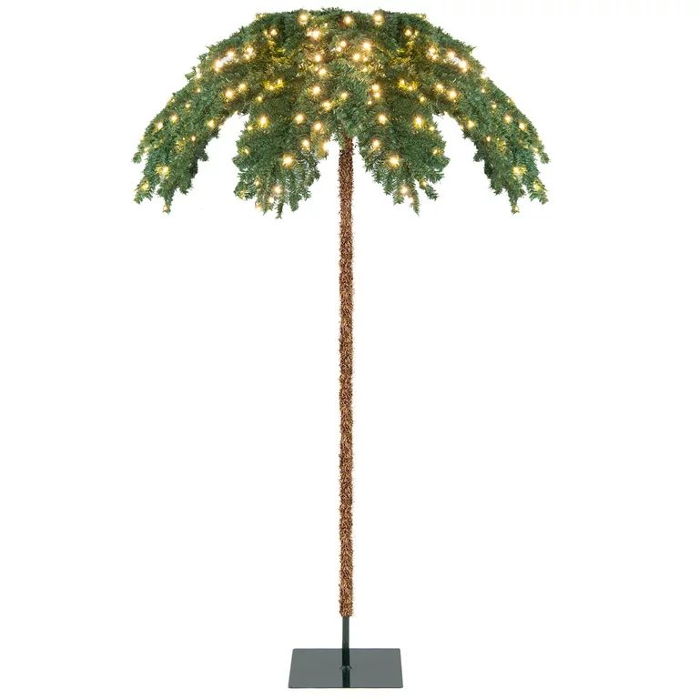 Costway 6 FT Pre-Lit Artificial Christmas Tropical Palm Tree w/ 813 Tips& 250 LED Lights - Walmar... | Walmart (US)
