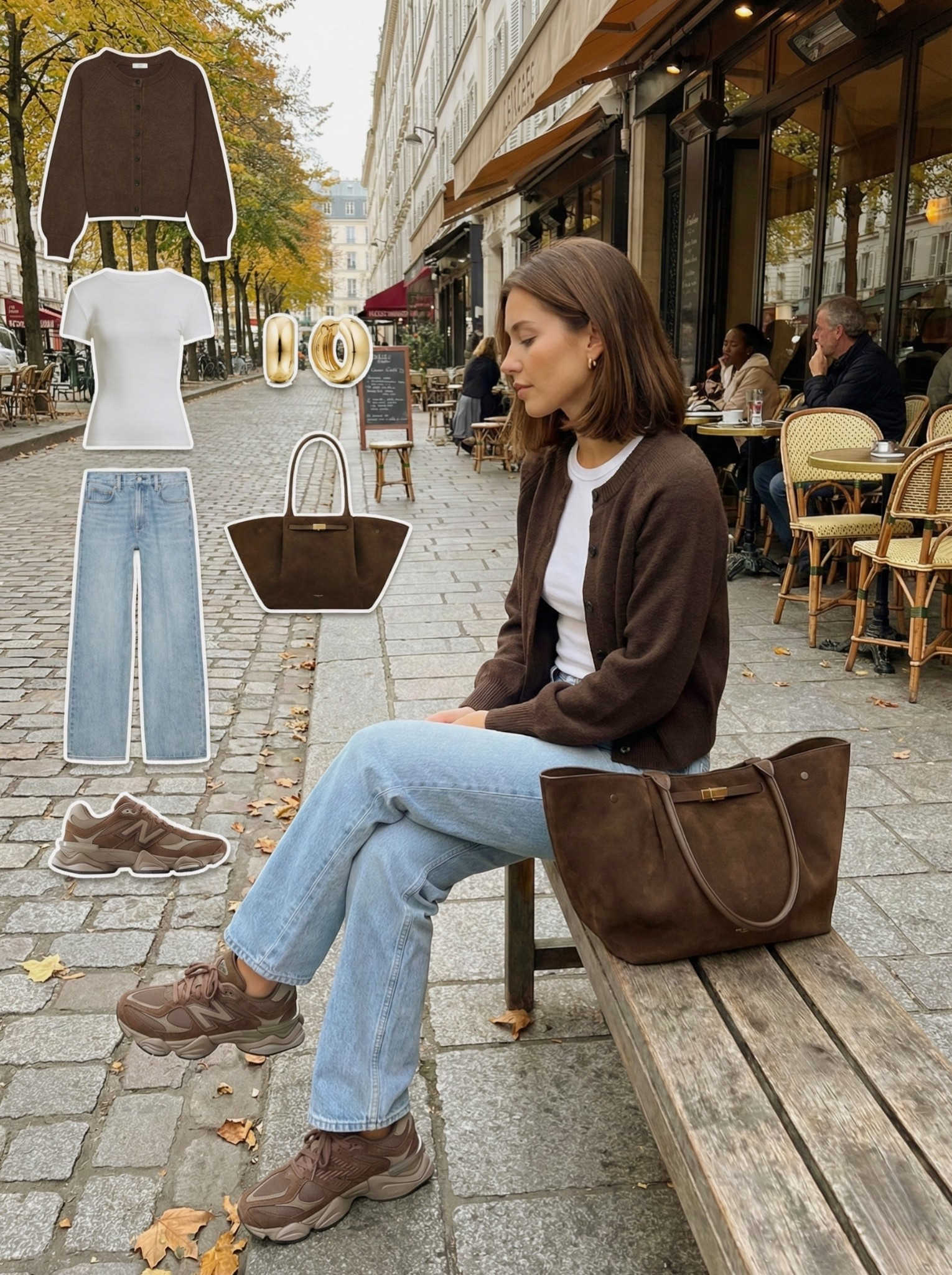 ✨ Rich Chocolate & Classic Denim ✨

A grounded, everyday look built around deep chocolate layers and soft vintage denim. The knit cardigan adds warmth and texture, while the clean white tee keeps the palette fresh and balanced for an easy city combination.

Light wash straight leg jeans create a relaxed, timeless base that contrasts beautifully with the rich brown tones above. Coordinated chocolate sneakers and the structured tote echo the palette for a cohesive finish that feels casual yet considered. Gold hoops add a subtle glow that elevates the entire look.

🤎 Style Notes:
• Chocolate knit cardigan for a cozy textured layer  
• Classic white tee for a clean contrast  
• Light wash straight leg jeans for a relaxed silhouette  
• Brown retro sneakers for tonal comfort  
• Structured chocolate tote for a cohesive finish  
• Gold hoop earrings for a warm accent  

Everything linked and ready to shop ✨

#LTKootd #LTKSeasonal #LTKChic

#LTKgrwm #LTKootd #LTKWorkwear

#LTKSeasonal #LTKfindsunder100 #LTKstyletip