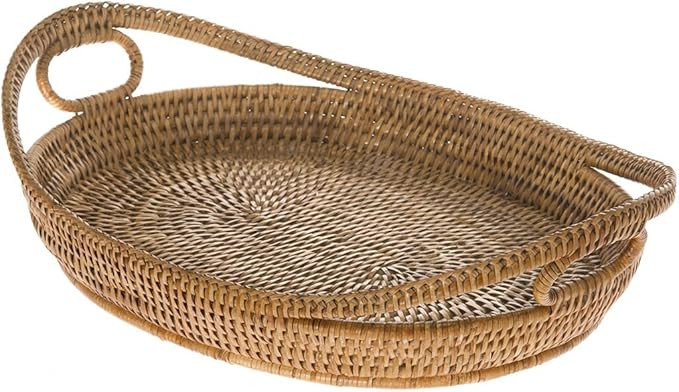 KOUBOO La Jolla Oval Serving Tray, Small, Honey Brown | Amazon (US)