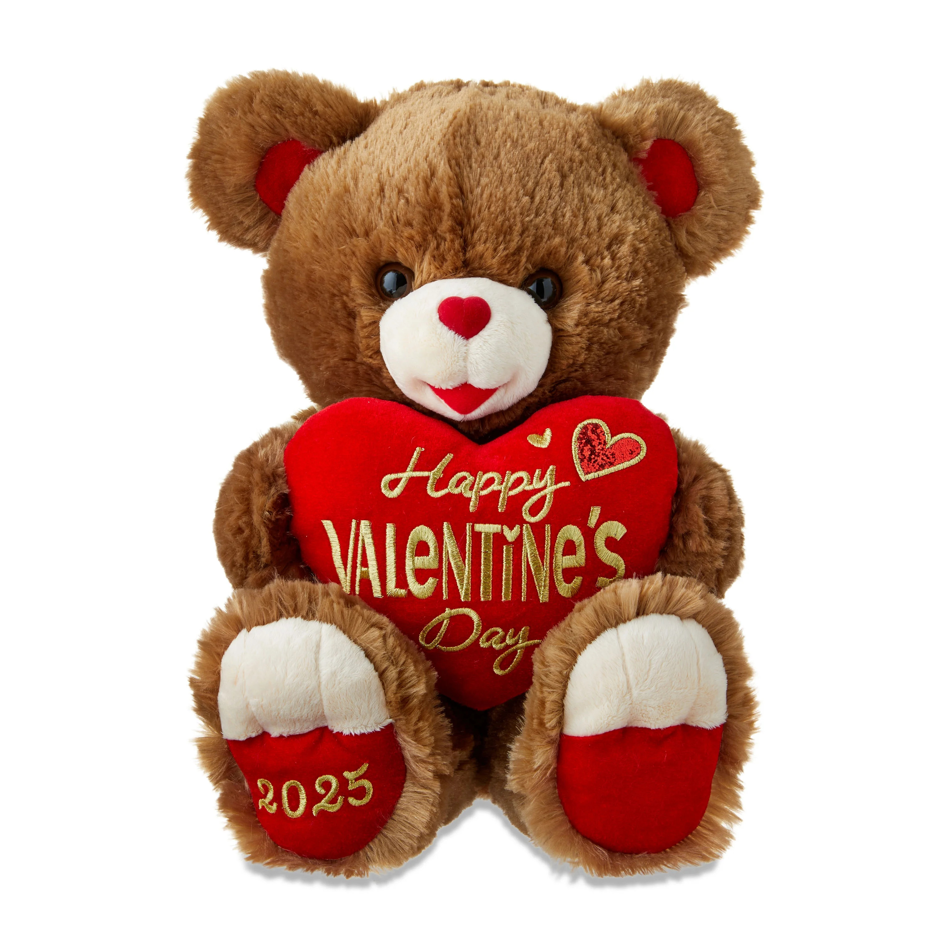 Valentine's Day Sweetheart Teddy Plush, White, by Way To Celebrate - Walmart.com | Walmart (US)