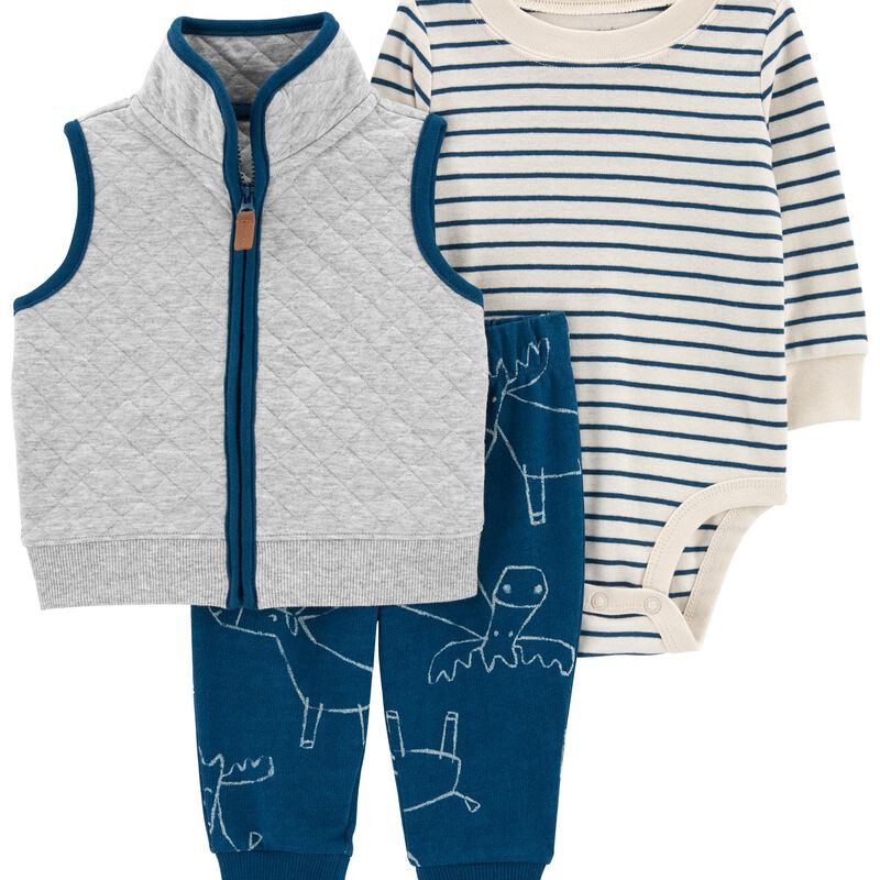 3-Piece Doubleknit Vest Set | Carter's