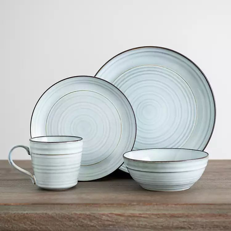 Coastal Ridges 16-Pc. Dinnerware Set | Kirkland's Home