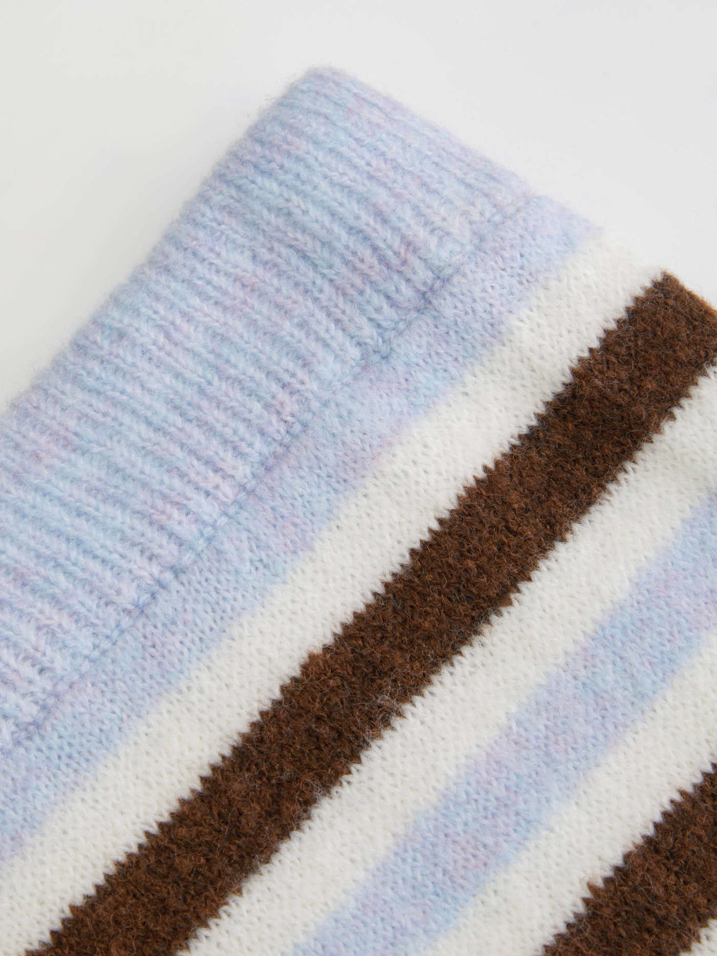 Tricot Knit Striped Low Rise Wide Leg Trousers For Décontracté quotidien | Cider