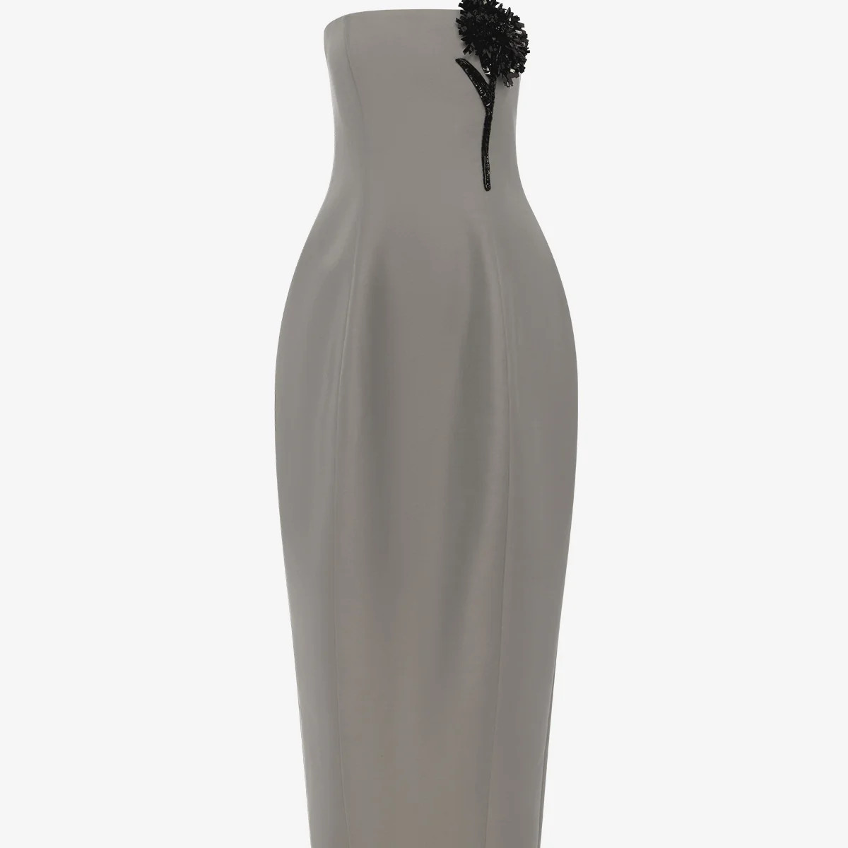 Jessica Cocoon Bustier Maxi Dress - Steel | LEO LIN US