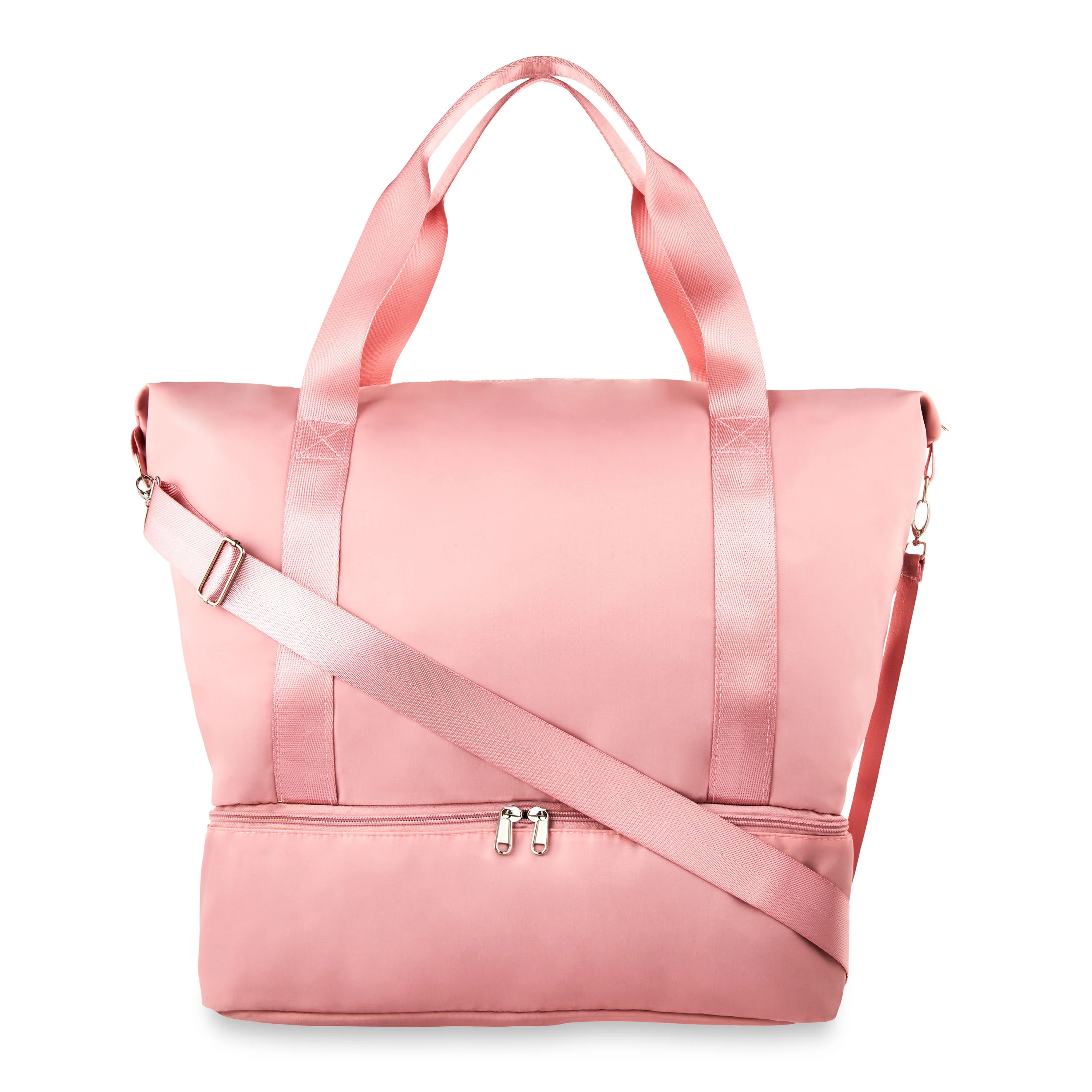 Protégé Collapsible Drop Bottom Weekender Duffel Bag, Dusty Rose, Polyester | Walmart (US)