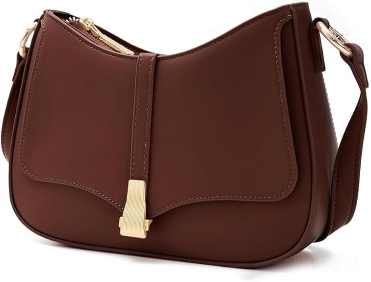 Prettyzys Crescent Shoulder Bag for Women, Vintage Retro Vegan Leather Clutch Tote Handbags Cross... | Amazon (US)