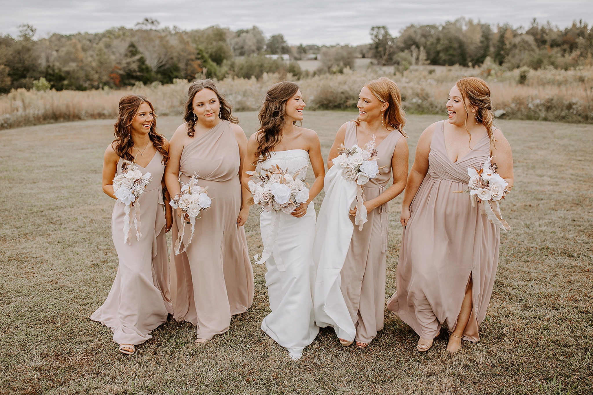 Taupe Colored Bridesmaid Dresses