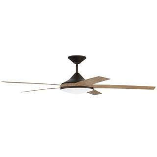 Delaney 60 in. Indoor/Outdoor Espresso Finish Ceiling Fan with Smart Wi-Fi Enabled Remote and Int... | The Home Depot
