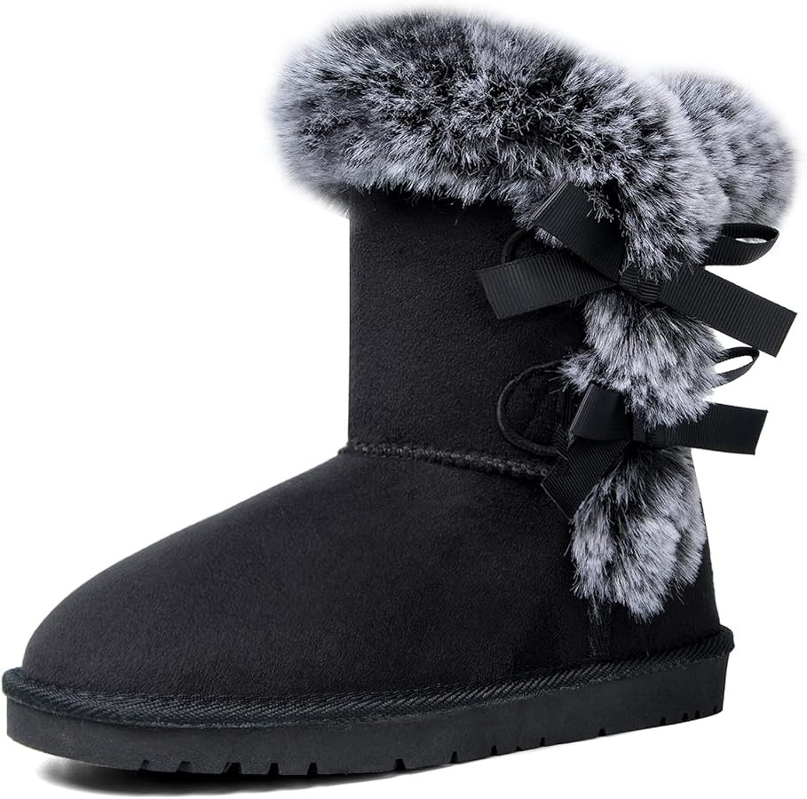 WFL Women Snow Boots Classic Mid-calf Fur Lining Fashion Winter Boots | Amazon (US)