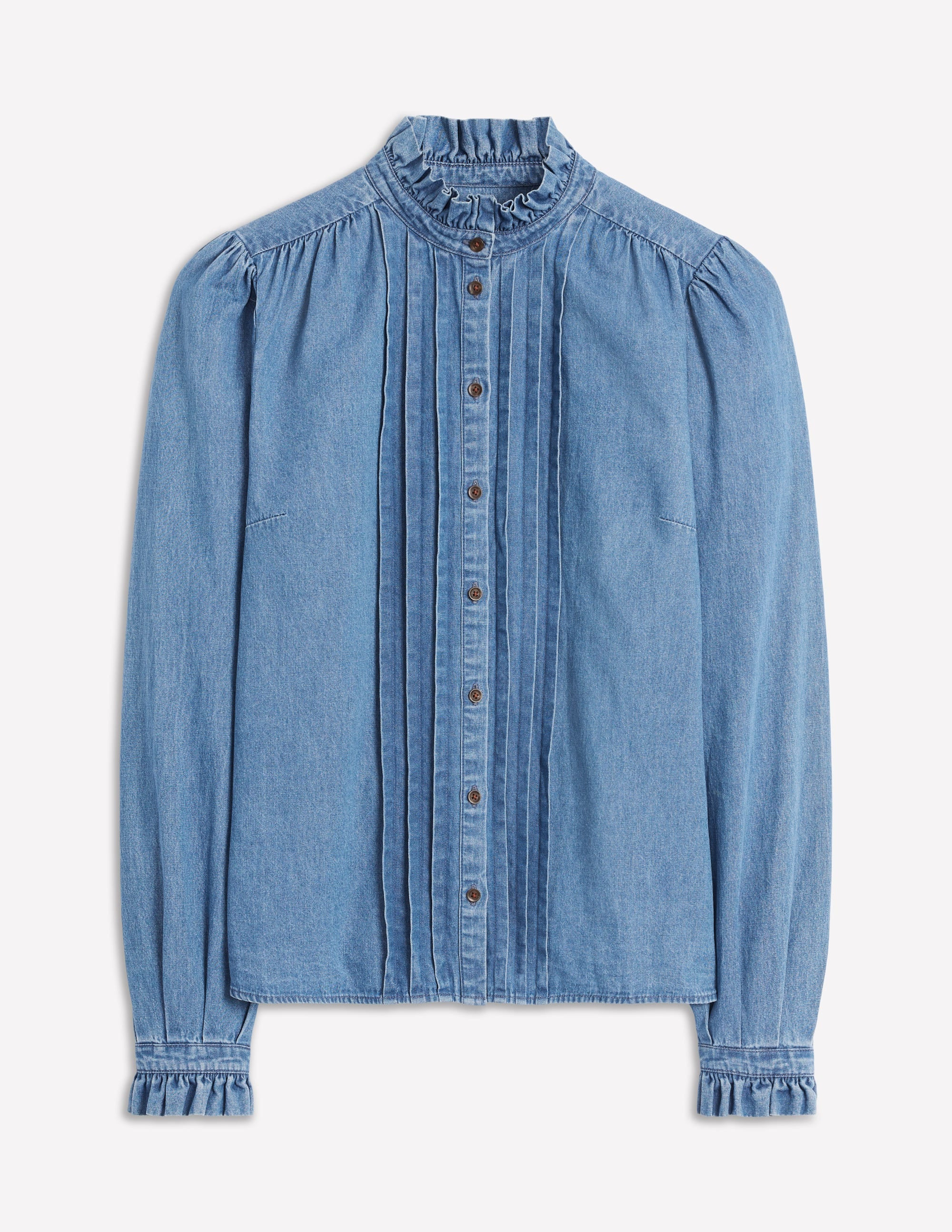 Felicity Denim Blouse-Light Authentic | Boden (US)