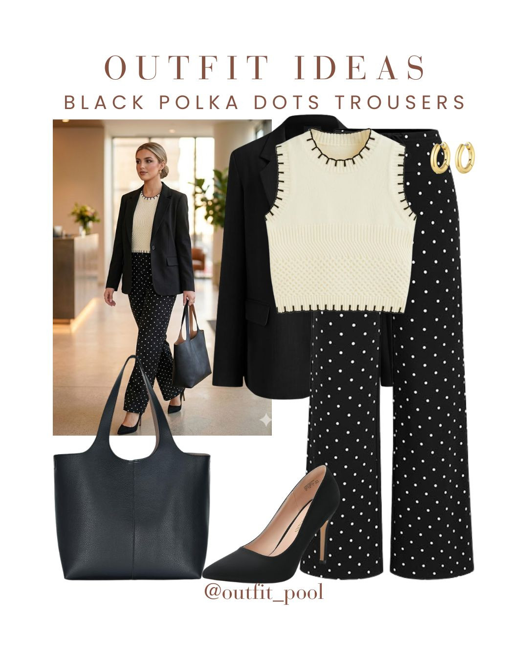 
Polka dot trousers, 3 ways 🤍✨ One statement piece, three totally different vibes — all Amazon finds 🙌 👩‍💼 For work: styled with a crisp blouse/blazer for a polished office look 🌴 For vacation: paired with a breezy top & sandals for effortless holiday vibes 🍸 For going out: dressed up with a fitted top + heels for a chic evening look Fun, flattering, and so versatile — polka dots just make every outfit better 💫 (Polka Dot Trousers, Polka Dot Pants Outfit, Printed Trousers, Statement Pants, Polka Dot Outfit, Chic Print Outfit, Feminine Outfit Ideas, Vintage Inspired Style, Parisian Style Outfit, Casual Chic Look, Dressy Trousers Outfit, Patterned Pants Outfit, Polka Dot Street Style, Smart Casual Outfit, Workwear Trousers, Statement Bottoms, Outfit Inspiration) 

 #LTKgrwm #LTKootd #LTKPetite