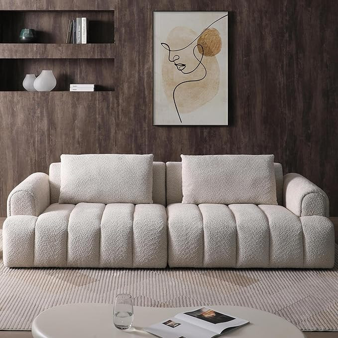 Modern Sectional Sofa, 4-Seater, Premium Upholstered Sofa Couch for Living Room Apartment Small S... | Amazon (US)