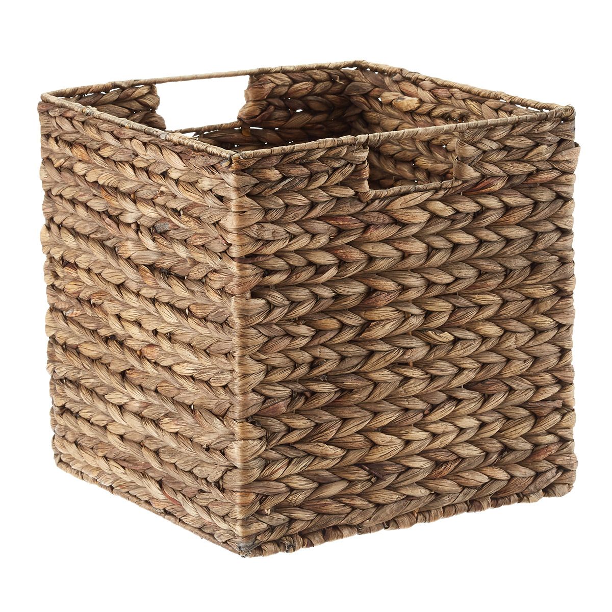 Large Water Hyacinth Cube Mocha | The Container Store