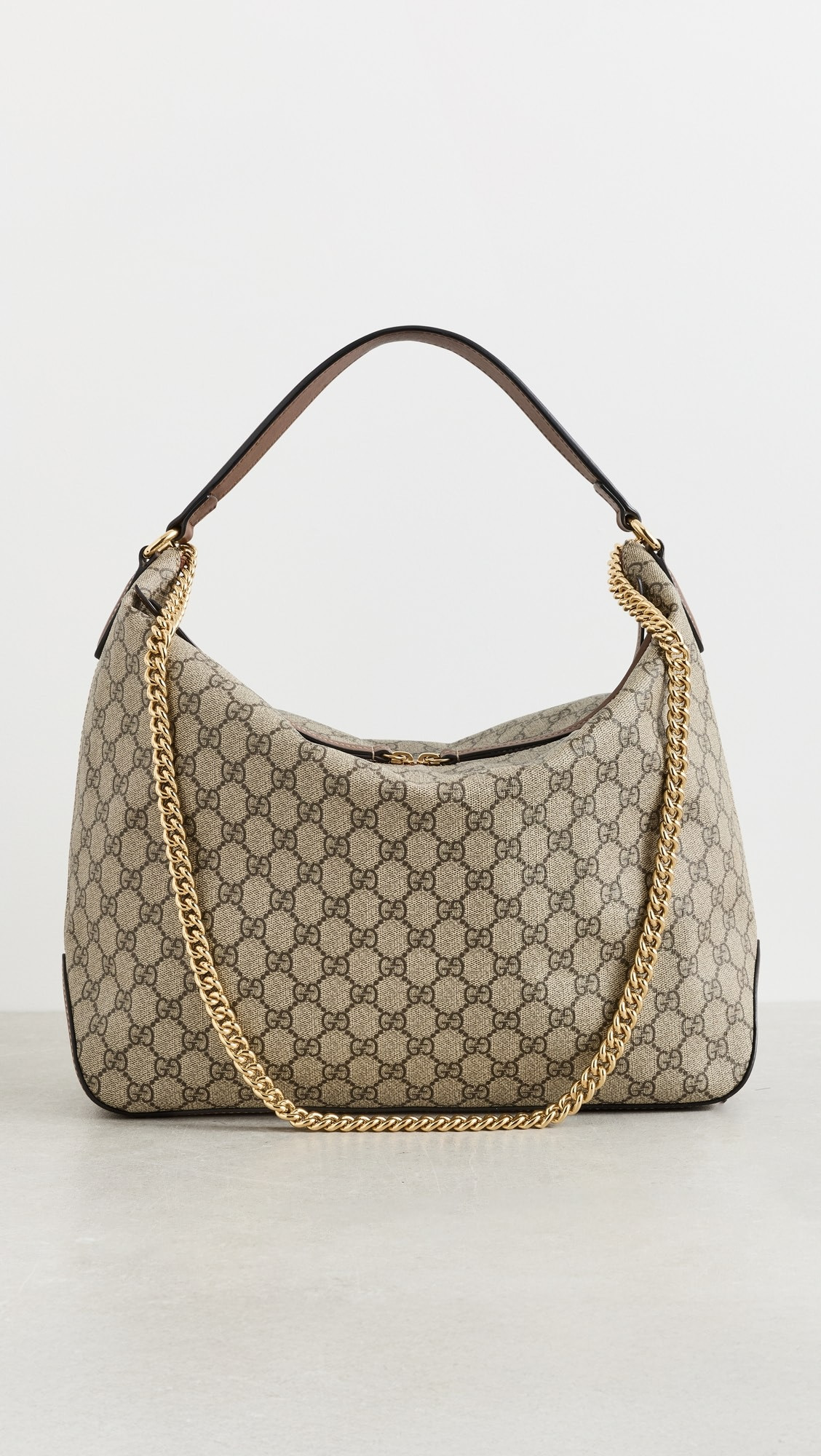 Gucci Brown Coated Canvas Supreme Hobo Bag | Shopbop