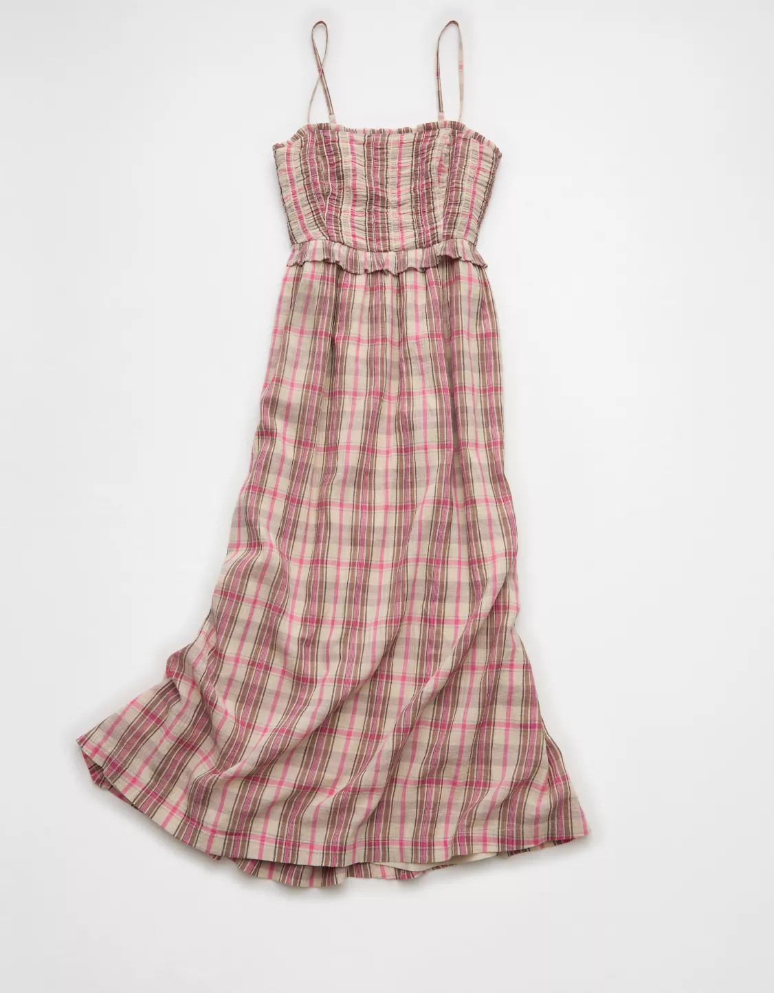 AE Smocked Strapless Midi Dress | American Eagle Outfitters (US & CA)