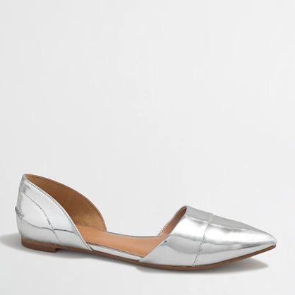 Factory metallic d'orsay flats | J.Crew Factory