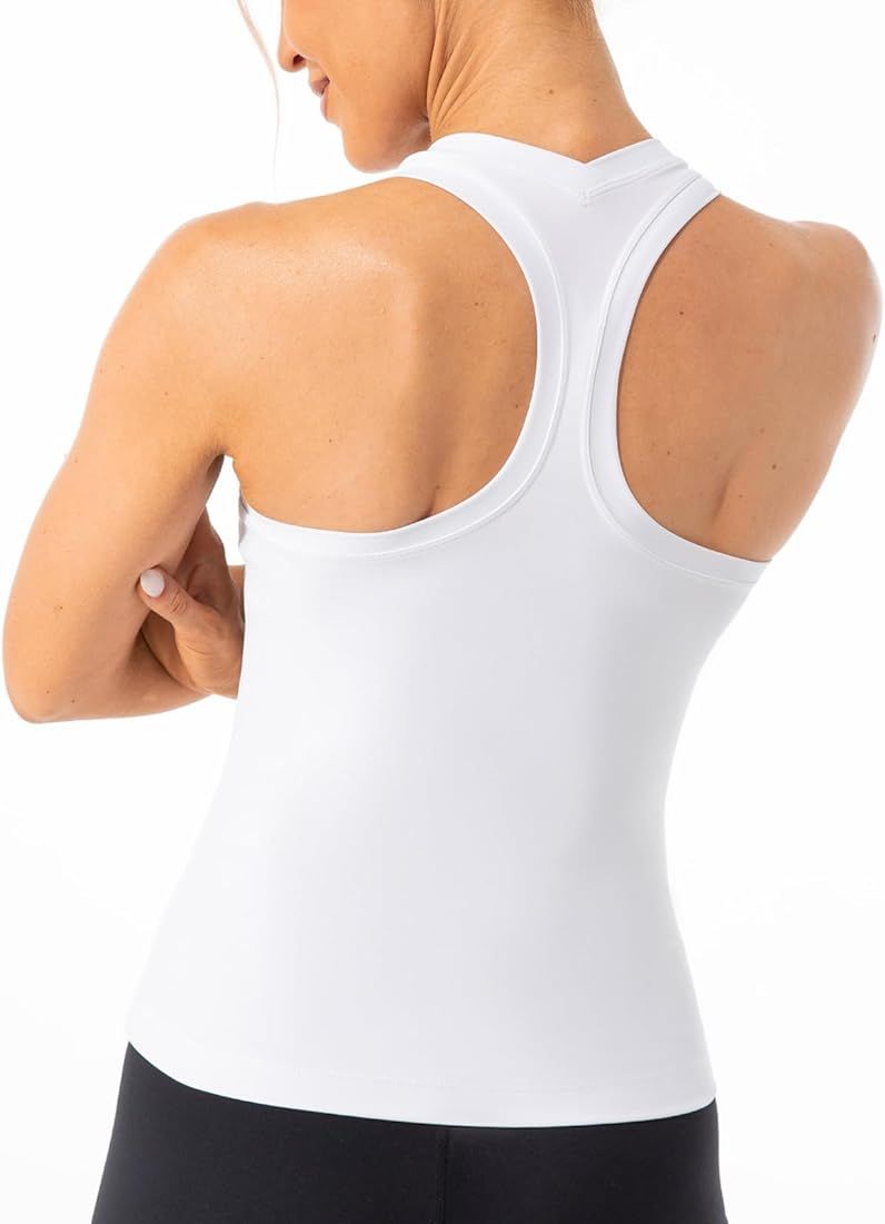 Ukaste Women's Studio Essential Racerback Tank Top Yoga Performance Workout Tops | Amazon (US)