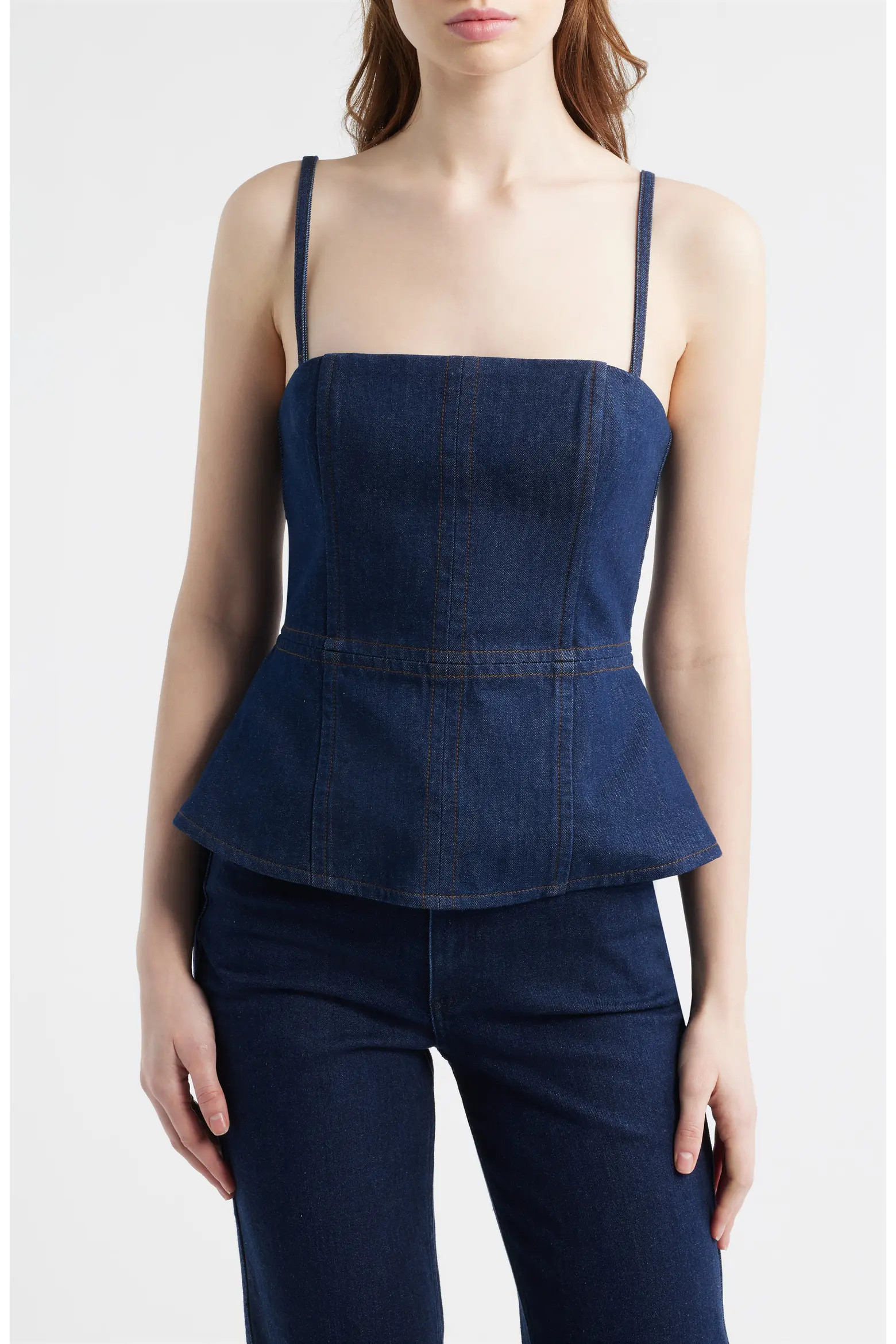 Isabella Denim Peplum Top (Women) | Nordstrom | Nordstrom