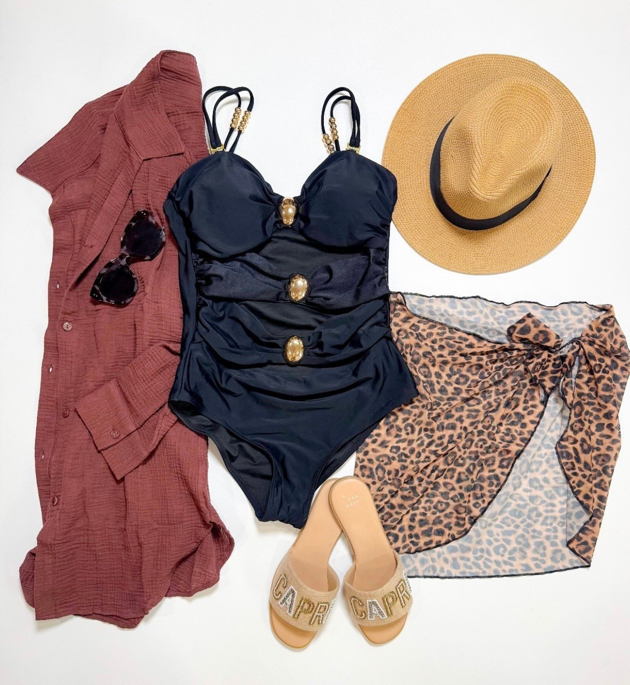 Best selling swimsuits Resortwear Swimsuit - medium Brown coverup / small Leopard wrap - small



#LTKSeasonal #LTKStyleTip #LTKSwim