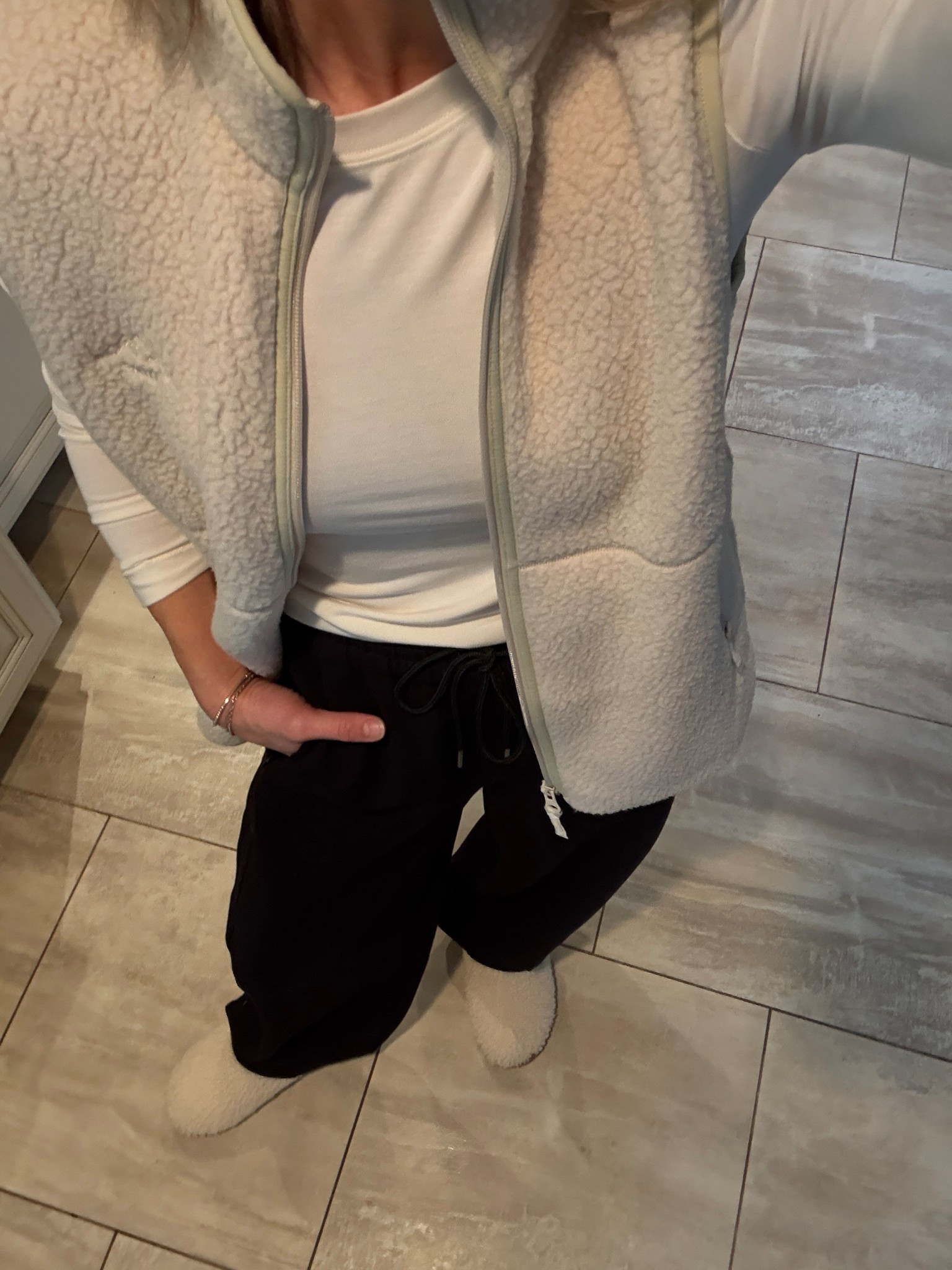 Wearing XS pants, small long sleeve, small vest, slippers tts

#LTKFindsUnder100 #LTKOver40 #LTKFindsUnder50