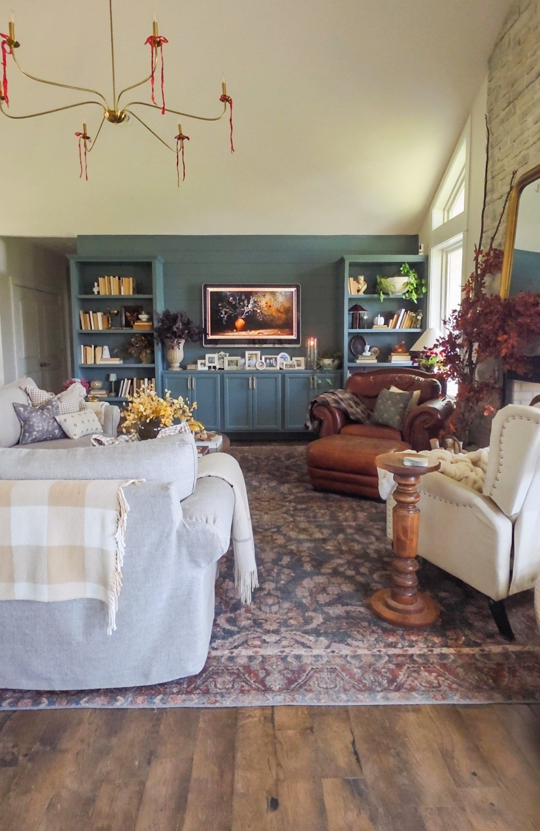 Cozy and aesthetic fall in the living room. I'm loving moody colors and cozy textures.

#LTKSeasonal #LTKHome
