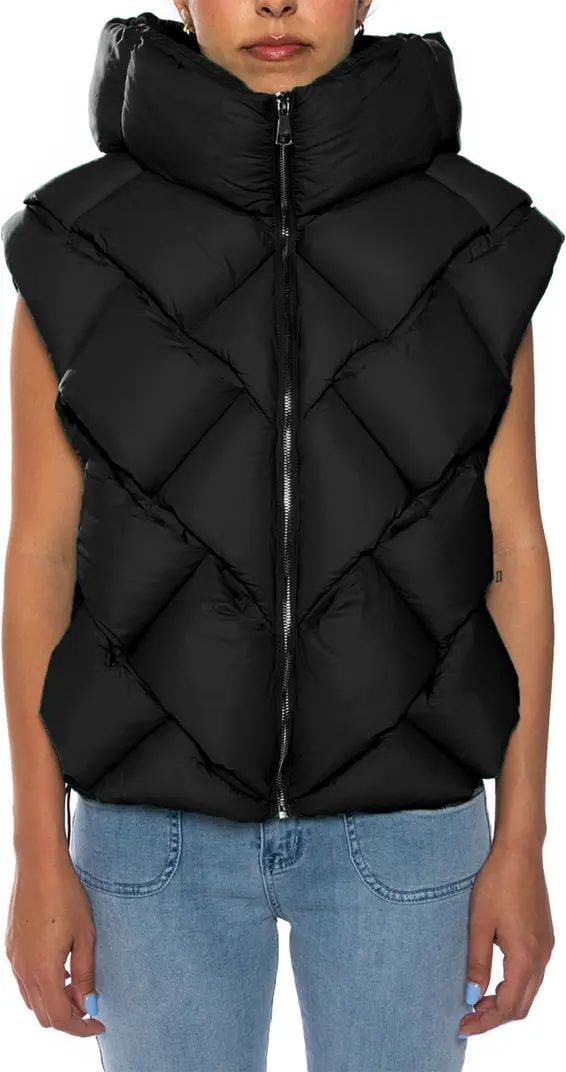 AZALEA WANG Braided Hooded Puffer Vest | Nordstrom | Nordstrom