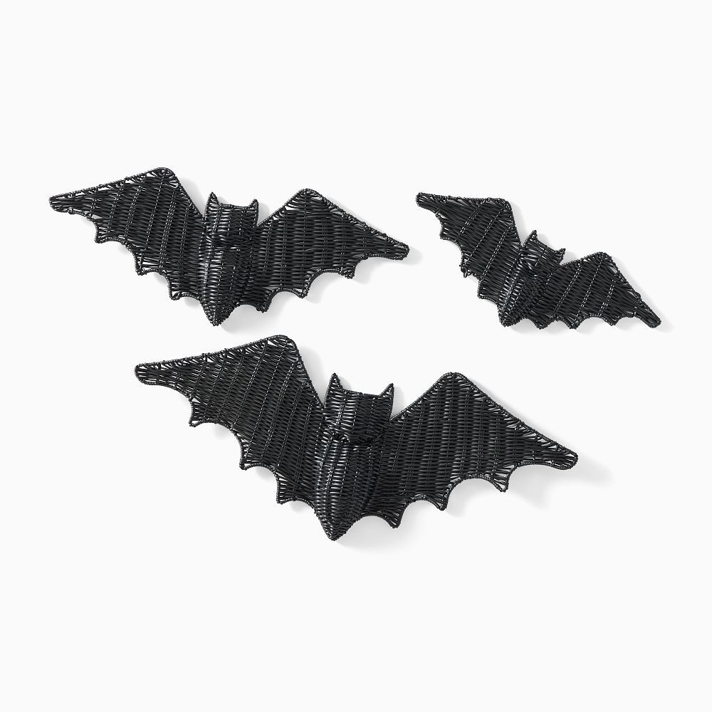 Petite Plume Rattan Bat Wall Decor (Set of 3) | West Elm (US)