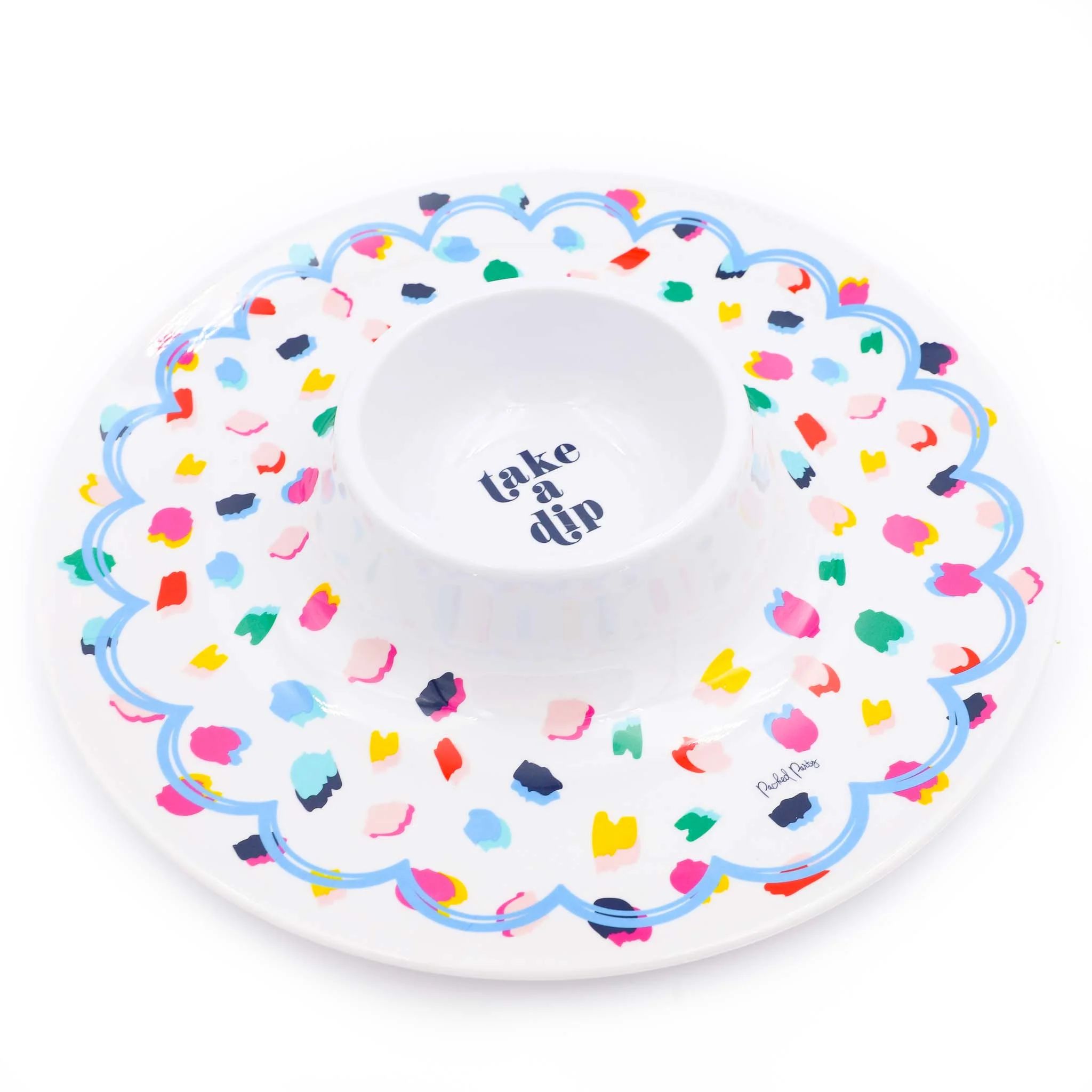 Packed Party 'Take a Dip' Chip and Dip Melamine Platter, Multi-Colored Leopard Design, 14 IN. - W... | Walmart (US)