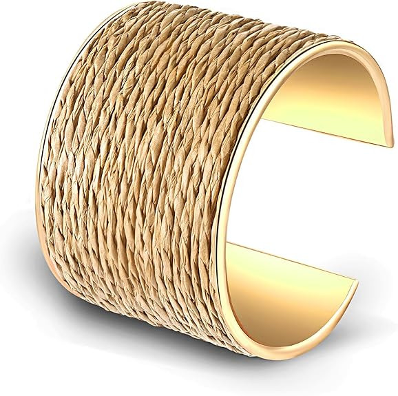 Wide Cuff Bracelets for Women Leopard Bangle Bracelets Snakeskin Leather Wrap Cuff Bracelets for ... | Amazon (US)