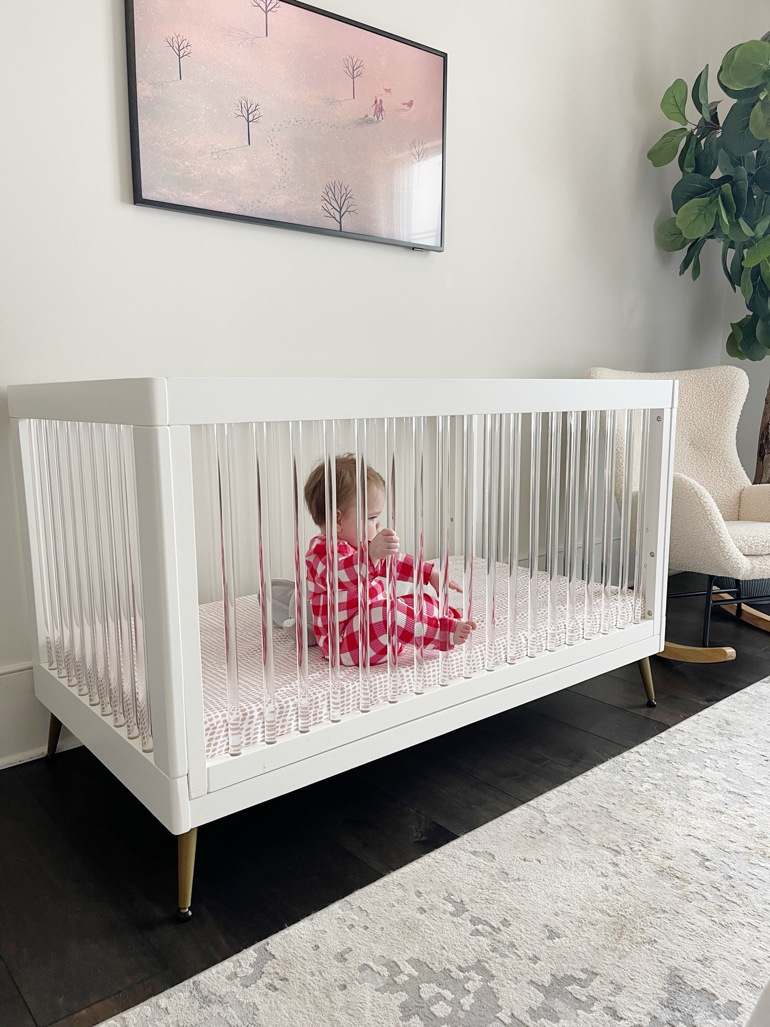 I love being a Grams, and I wanted to make sure I had the perfect crib and rocker for our granddaughter when she comes to visit.  This acrylic crib and rocker are from Wayfair. 

#LTKbaby #LTKhome
