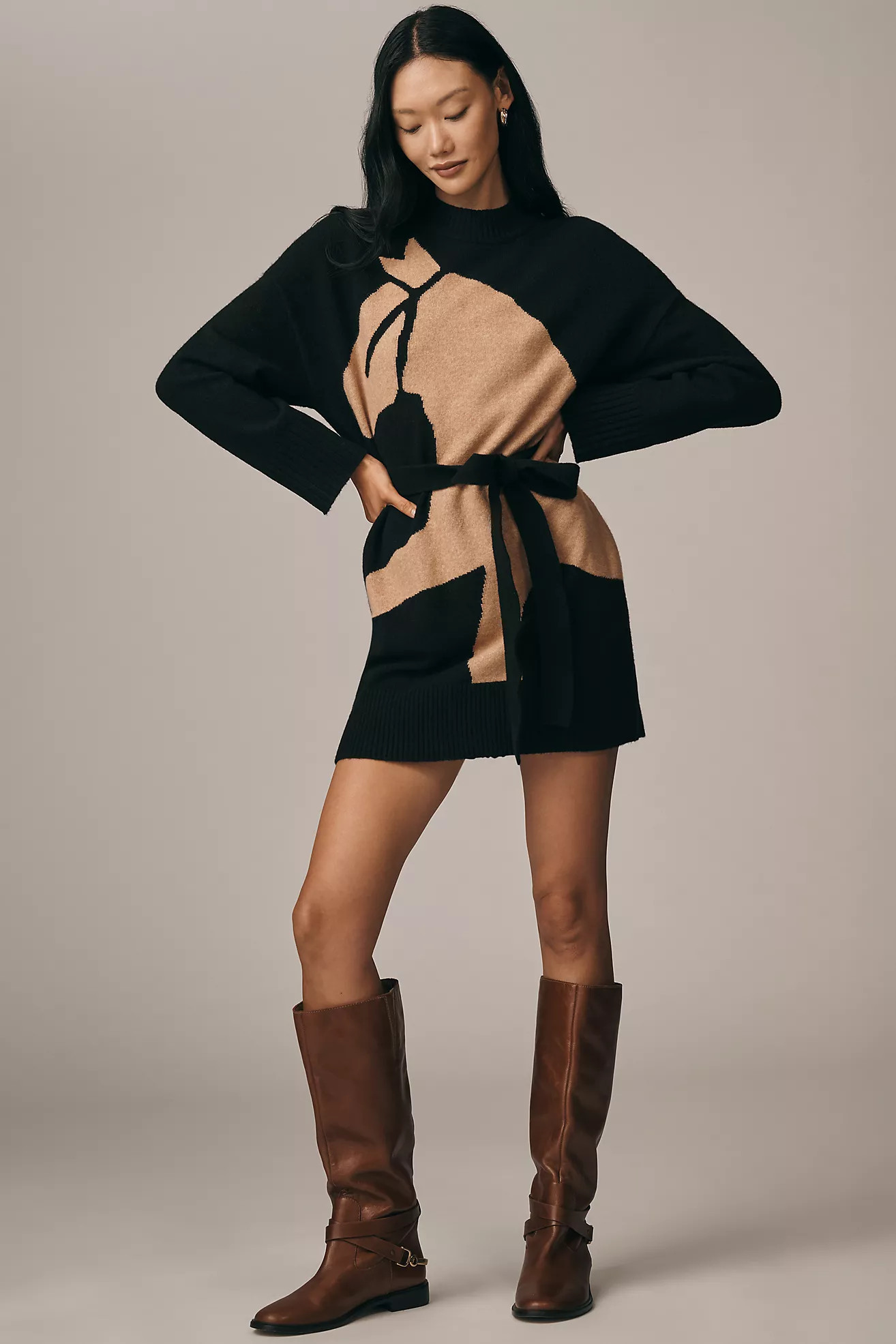 Corey Lynn Calter Heidi Belted Sweater Mini Dress | Anthropologie (US)